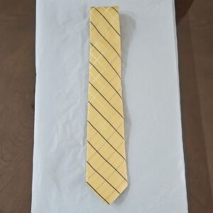 Tommy Hilfiger Yellow and Black Striped Tie